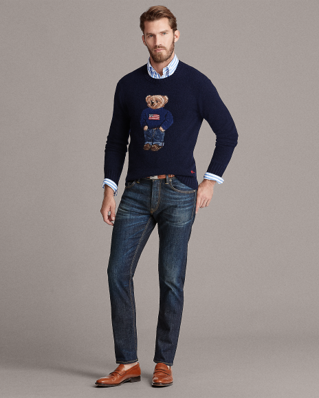 Ralph Lauren 经典版Polo Bear针织羊绒毛衣