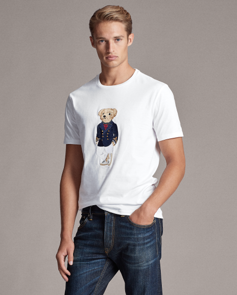 Ralph Lauren Polo Bear图案平纹针织T恤