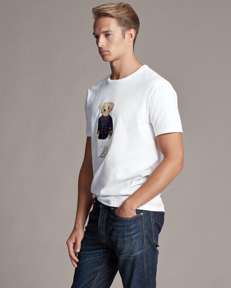 Ralph Lauren Polo Bear图案平纹针织T恤