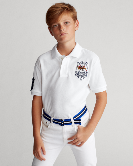 Ralph Lauren 马球运动员图案网布Polo衫