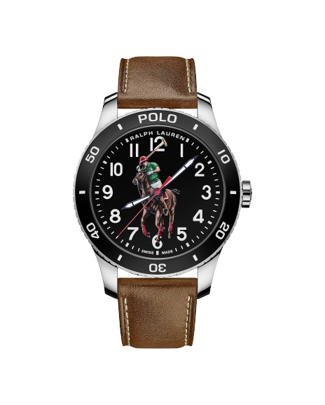 Ralph Lauren Polo Watch黑色表盘精钢腕表