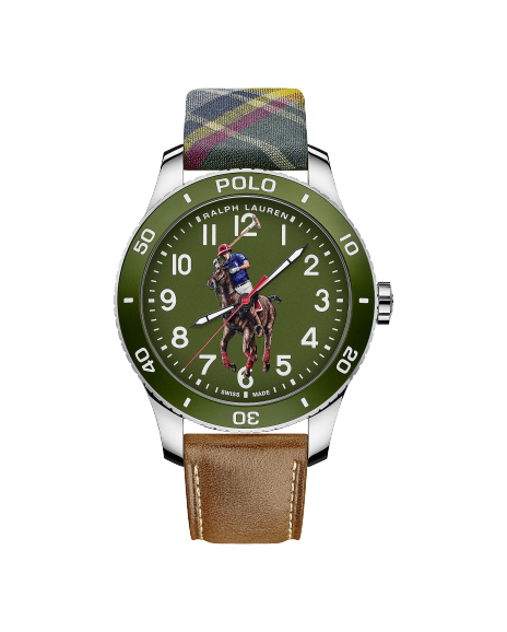 Ralph Lauren Polo Watch绿色表盘精钢腕表