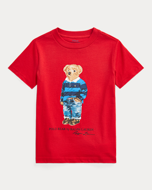 Ralph Lauren 橄榄球小熊棉质平纹针织T恤