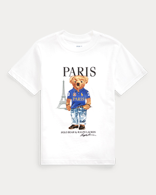Ralph Lauren 巴黎小熊棉平纹针织T恤