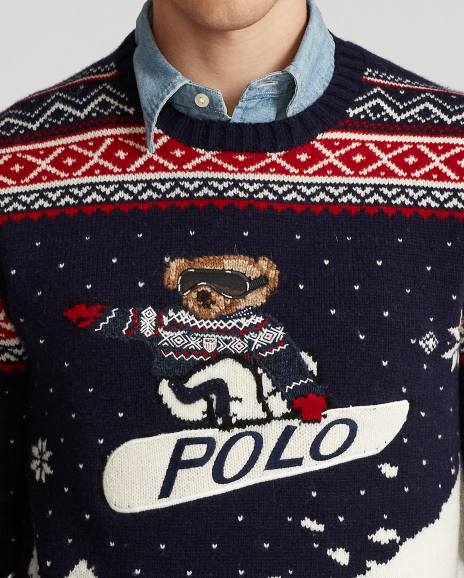 Ralph Lauren 滑雪板Polo Bear针织毛衫