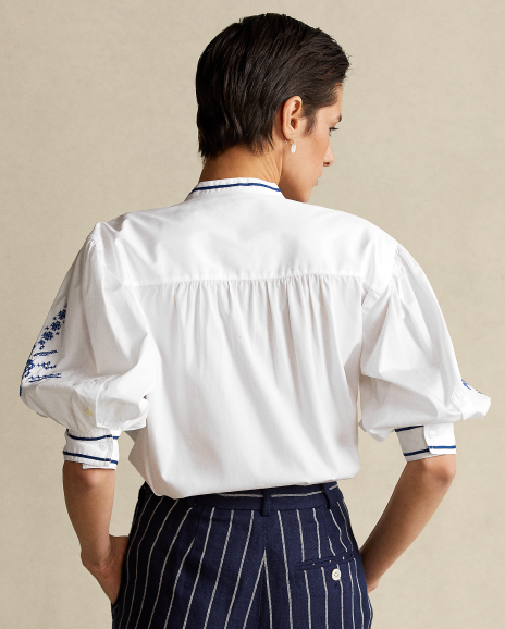 Ralph Lauren 刺绣棉质绒面衬衫