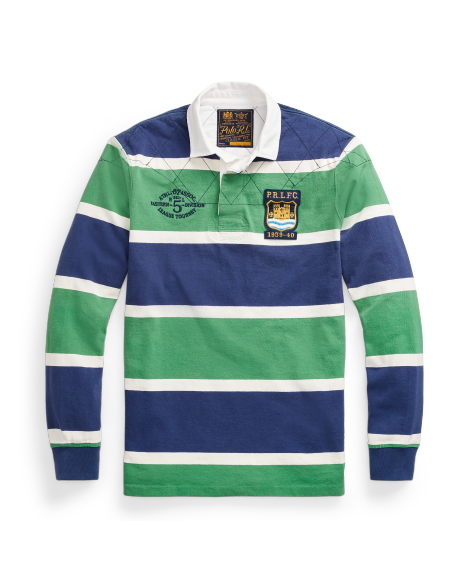 Ralph Lauren 经典版型条纹平纹针织橄榄球衫