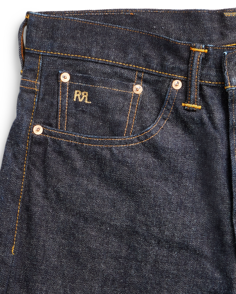 Ralph Lauren 复古五口袋版型镶边牛仔裤