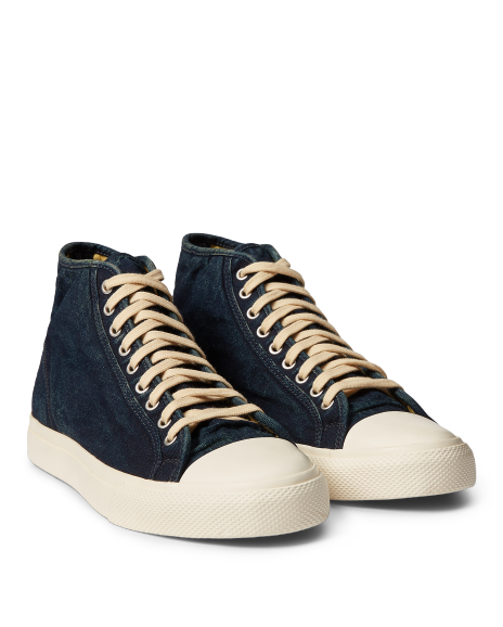 Ralph Lauren Mayport靛蓝帆布运动鞋