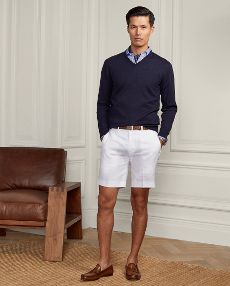 Ralph Lauren Gregory定制亚麻短裤