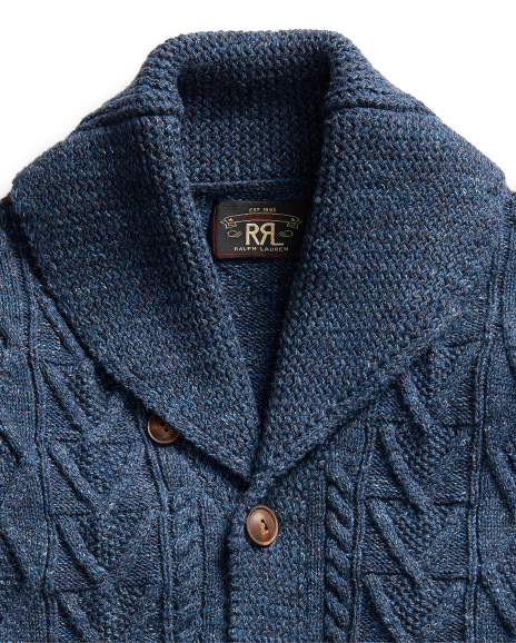 Ralph Lauren Aran 针织棉质针织开襟衫