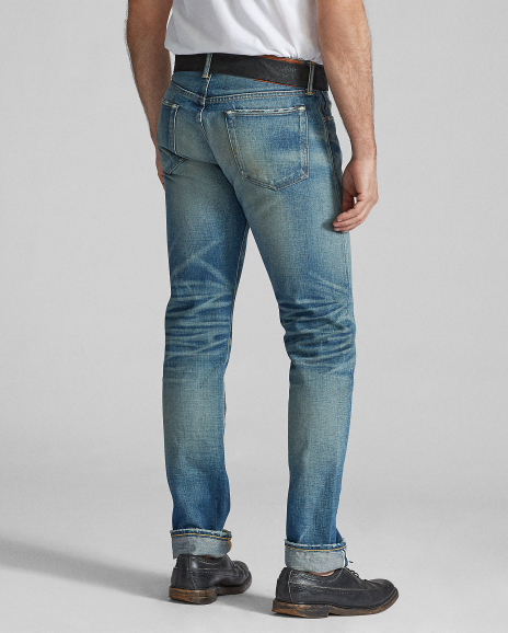 Ralph Lauren 修身版型棉质镶边牛仔裤