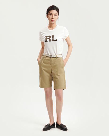 Ralph Lauren 经典版薄型斜纹棉布短裤