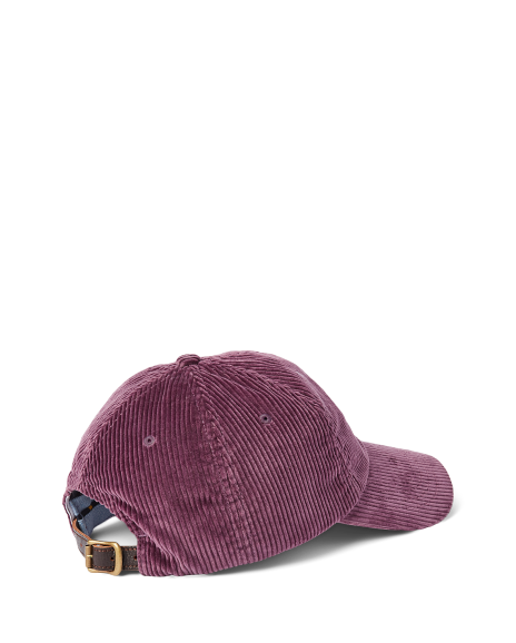 Ralph Lauren 徽标棉灯芯绒棒球帽