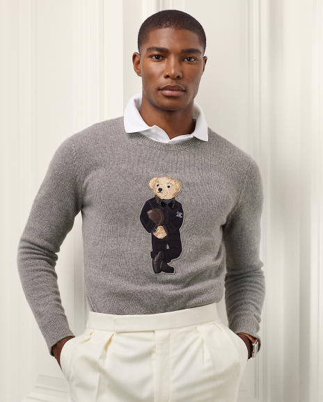 Ralph Lauren 经典版Polo Bear羊绒针织毛衫