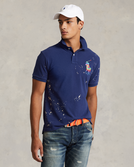 Ralph Lauren 定制修身版Big Pony网眼布Polo衫