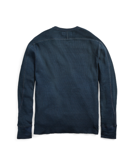 Ralph Lauren 标准版靛蓝提花棉质圆领针织衫