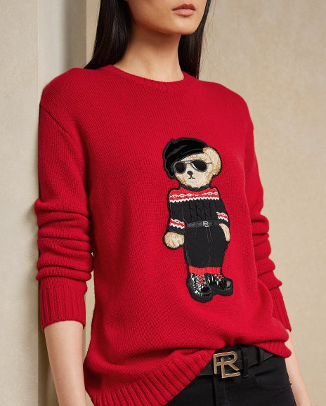 Ralph Lauren 宽松版Polo Bear针织羊绒衫