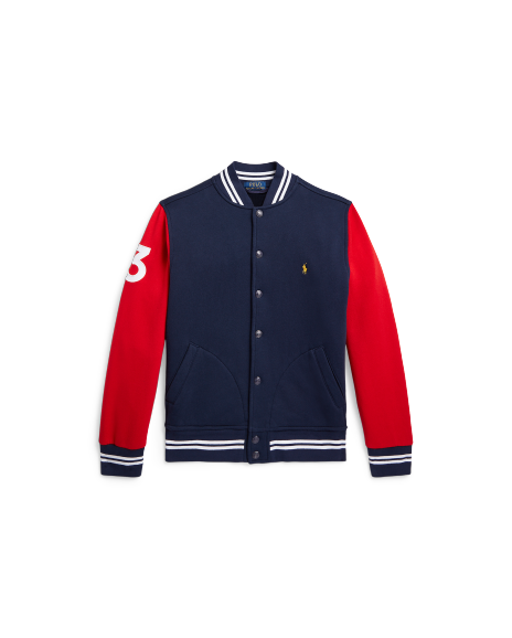Ralph Lauren 饰章起绒布棒球夹克
