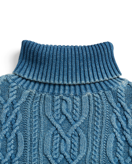 Ralph Lauren Aran棉高领针织衫