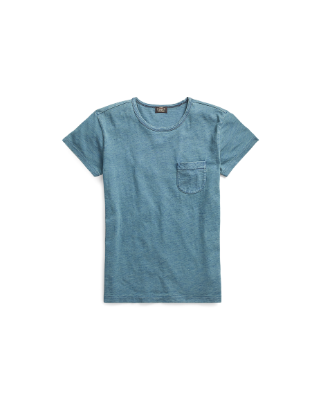 Ralph Lauren 修身版靛蓝棉质口袋T恤