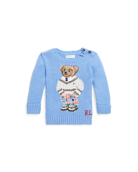 Ralph Lauren Polo Bear棉质针织开襟衫