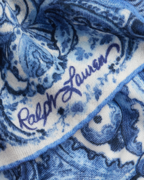 Ralph Lauren 佩斯利图案羊绒披肩