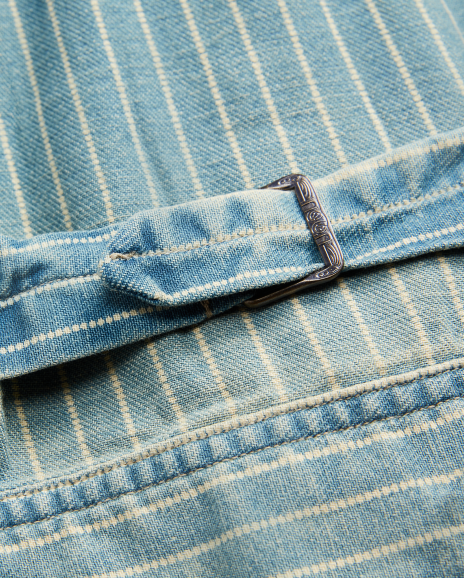 Ralph Lauren 靛蓝条纹棉斜纹布夹克