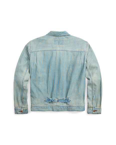 Ralph Lauren 靛蓝条纹棉斜纹布夹克
