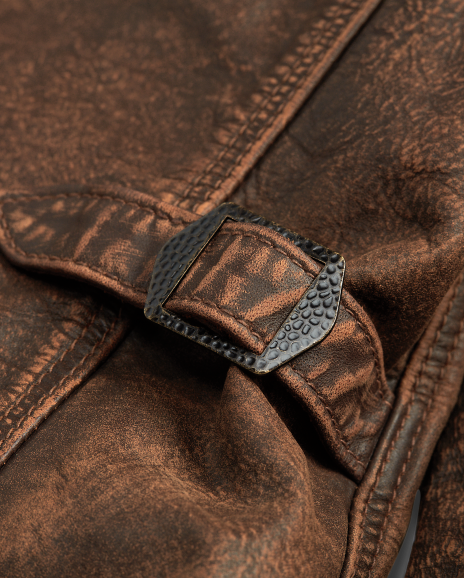 Ralph Lauren 修身版皮革夹克