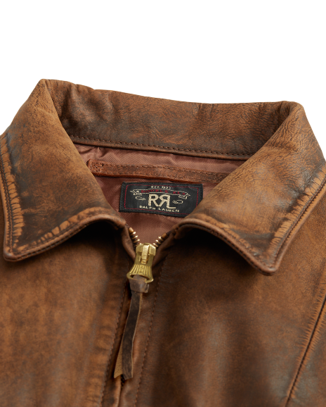Ralph Lauren 修身版皮革夹克