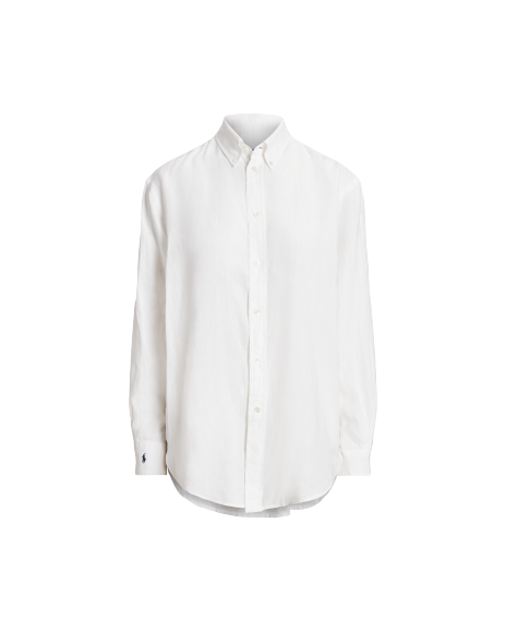 Ralph Lauren 宽松版亚麻尖领衬衫