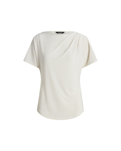 Ralph Lauren 宽松版弹力平纹针织褶裥T恤