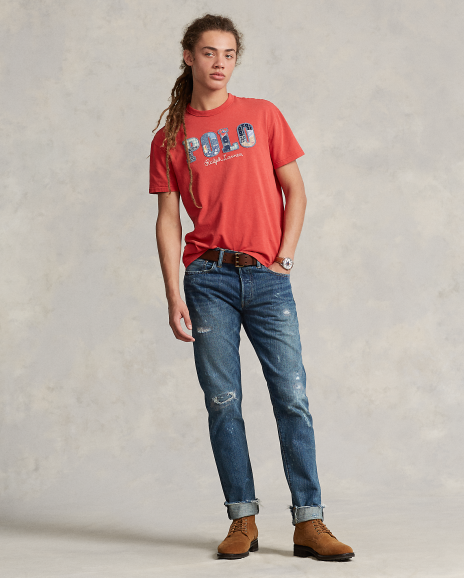 Ralph Lauren 经典版棉徽标平纹针织T恤