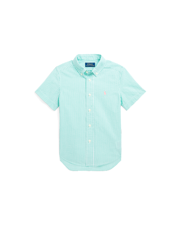 Ralph Lauren 条纹棉质短袖衬衫