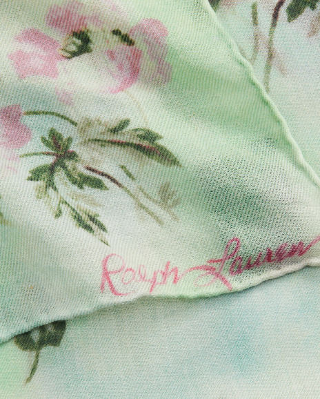 Ralph Lauren 水彩花卉印花羊绒披肩