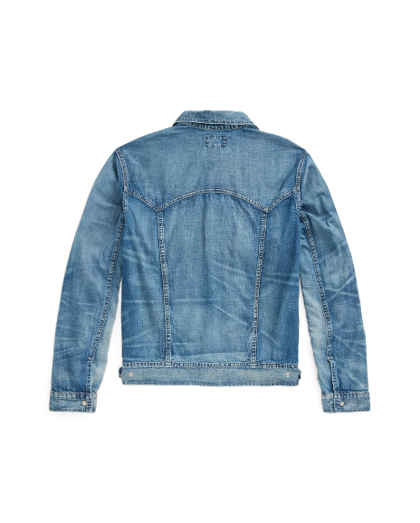 Ralph Lauren Hewson靛蓝棉牛仔布美式西部风格夹克