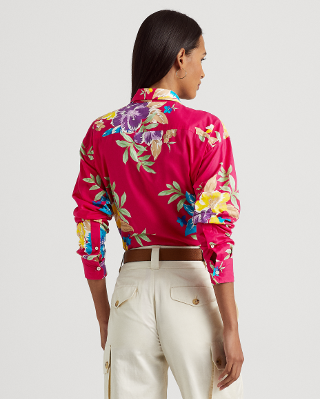 Ralph Lauren 花卉图案棉质薄纱衬衫
