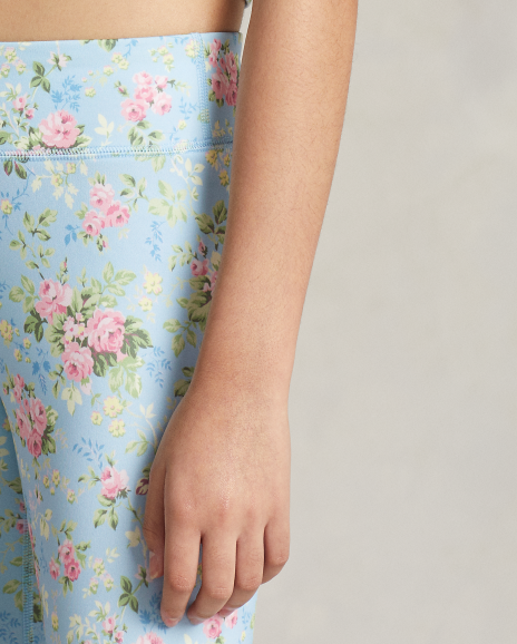 Ralph Lauren 花卉图案运动平纹针织裤