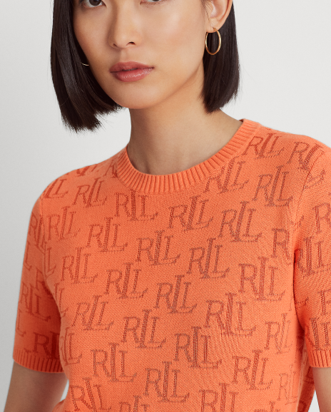 Ralph Lauren 宽松版字母组合提花布针织衫