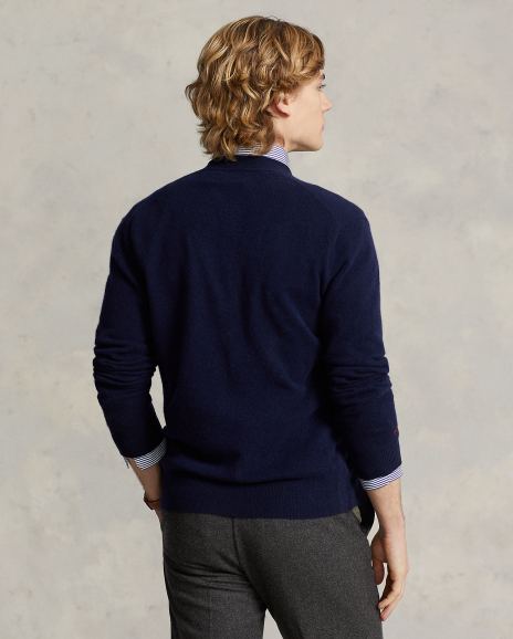 Ralph Lauren 标准版羊毛V领针织开襟衫