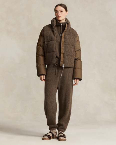 Ralph Lauren 宽松版针织拼片羽绒夹克