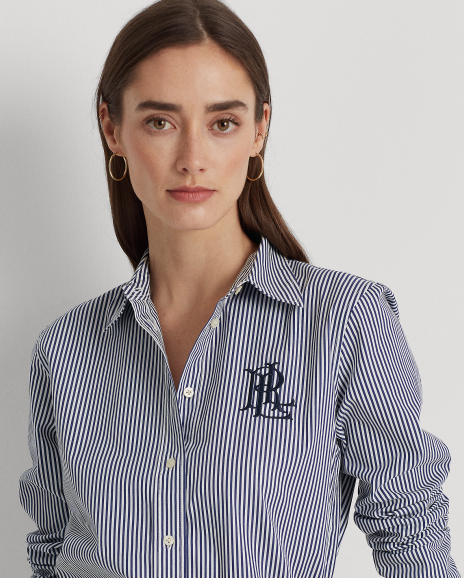 Ralph Lauren 宽松版条纹棉质衬衫