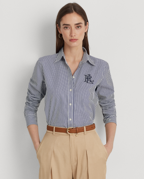 Ralph Lauren 宽松版条纹棉质衬衫