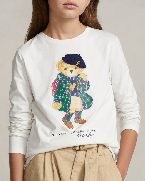 Ralph Lauren Polo小熊棉平纹针织T恤
