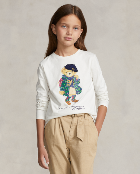 Ralph Lauren Polo小熊棉平纹针织T恤
