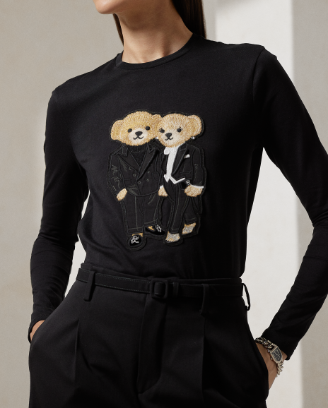 Ralph Lauren 修身版无尾礼服Polo Bear棉质T恤