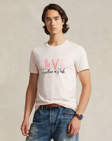 Ralph Lauren Pink Pony定制修身版平纹针织T恤