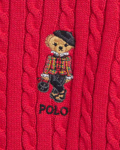 Ralph Lauren Polo小熊棉针织开襟衫