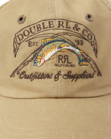 Ralph Lauren 刺绣斜纹布棒球帽